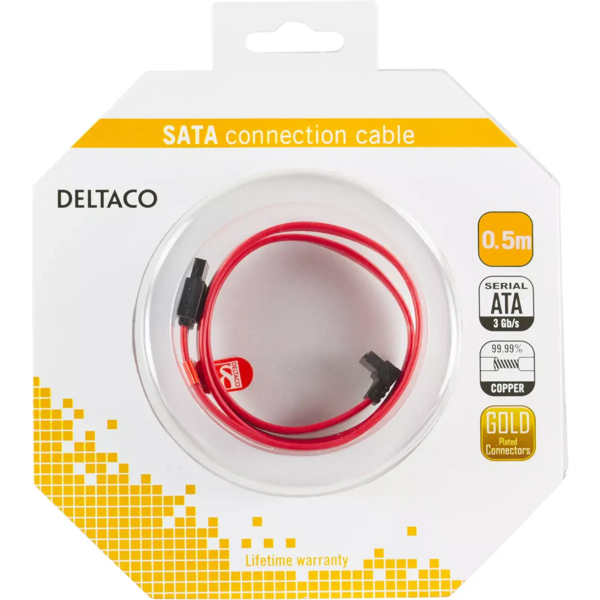 SATA kabelis Deltaco SATA-05A-K Photo 3