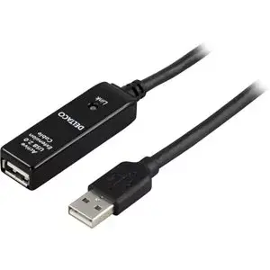USB Extension Cable Deltaco USB 2.0 20m