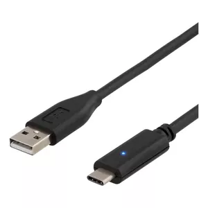 Deltaco USBC-1002-K USB kabelis 0,25 m USB 2.0 USB A Melns