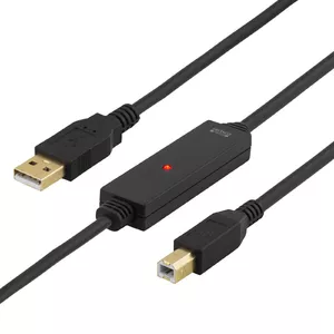 USB Cable Deltaco USB-EX05M 5m USB A USB B Black