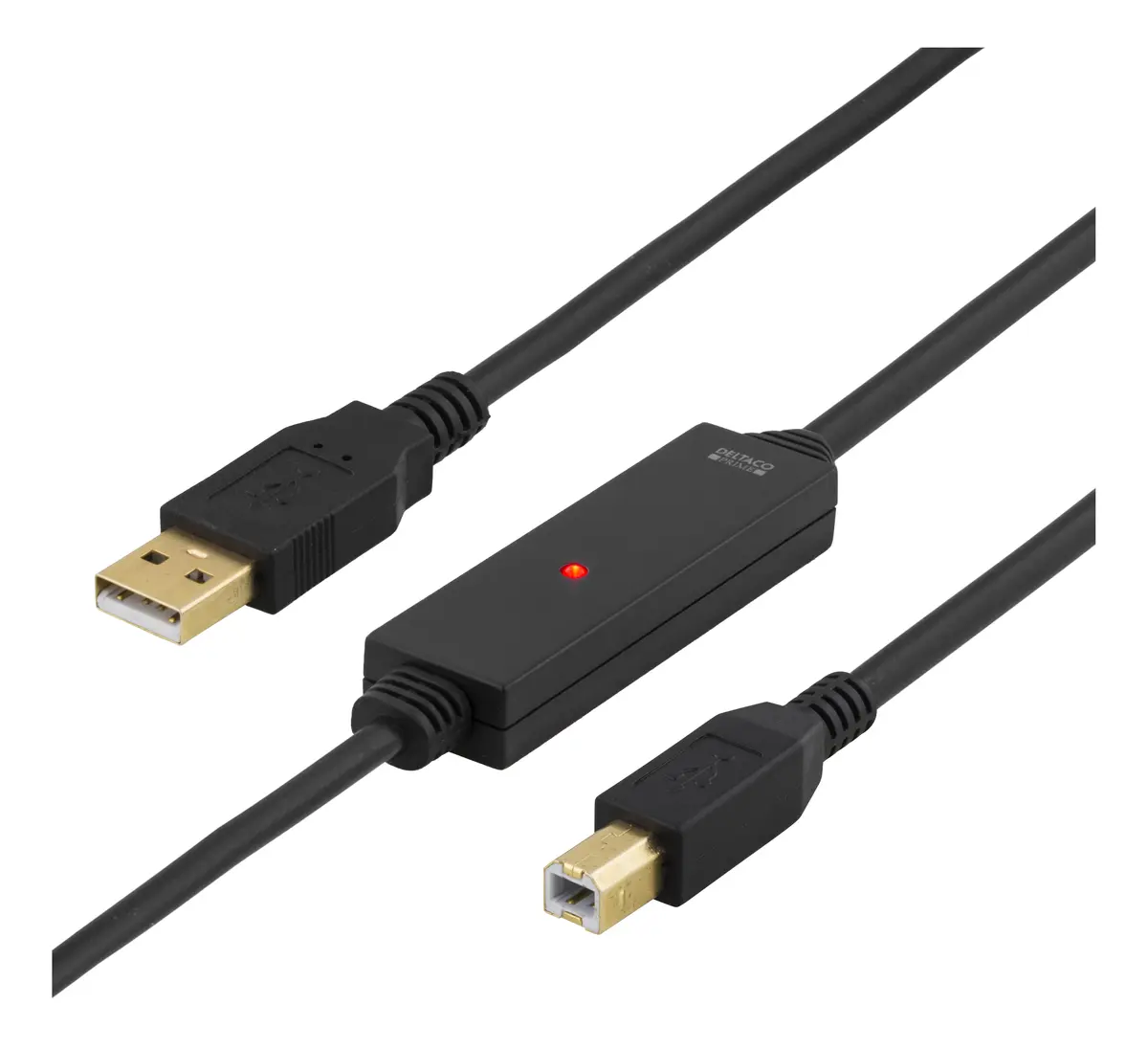 DELTACO Aktīvs USB 2.0 Kabelis