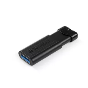 USB Flash Drive Verbatim 64GB USB 3.0 Type-A PinStripe Black