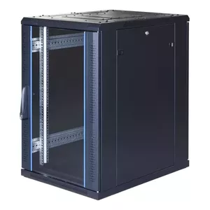 19" tīkla skapītis TOTEN G6.6818.9801 18U 600x800 ar stikla priekšējas durvis un perforētas aizmugures durvis