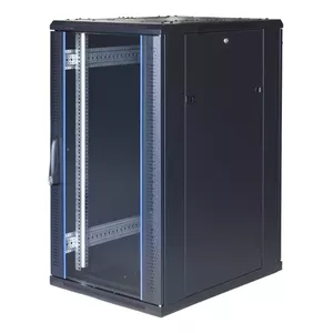 19" cabinet TOTEN 19-G6822GM 22U with glass front door, 600x800 mm
