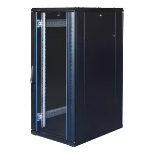 19" skapītis TOTEN G6.6827.9001 27U 600x800 ar stikla priekšējām durvīm