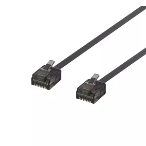 Сетевой кабель Deltaco UUTP-2077 RJ-45 Cat6a 0.15 м Черный
