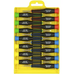 Precision chisel kit DELTACO VK-250 — 15 pcs including chisels, grooves, Phillips, Torx, Hex