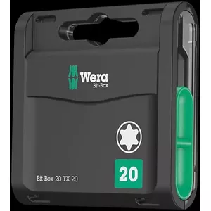Screwdriver bit set Wera 20 TX — 20-piece Torx bits in plastic case