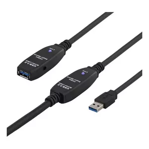 USB kabelis Deltaco USB3-1006 10m Mini-USB B USB A melns