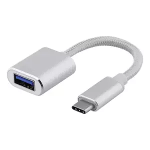 USB Cable Deltaco USBC-1276 0.1m USB A Silver