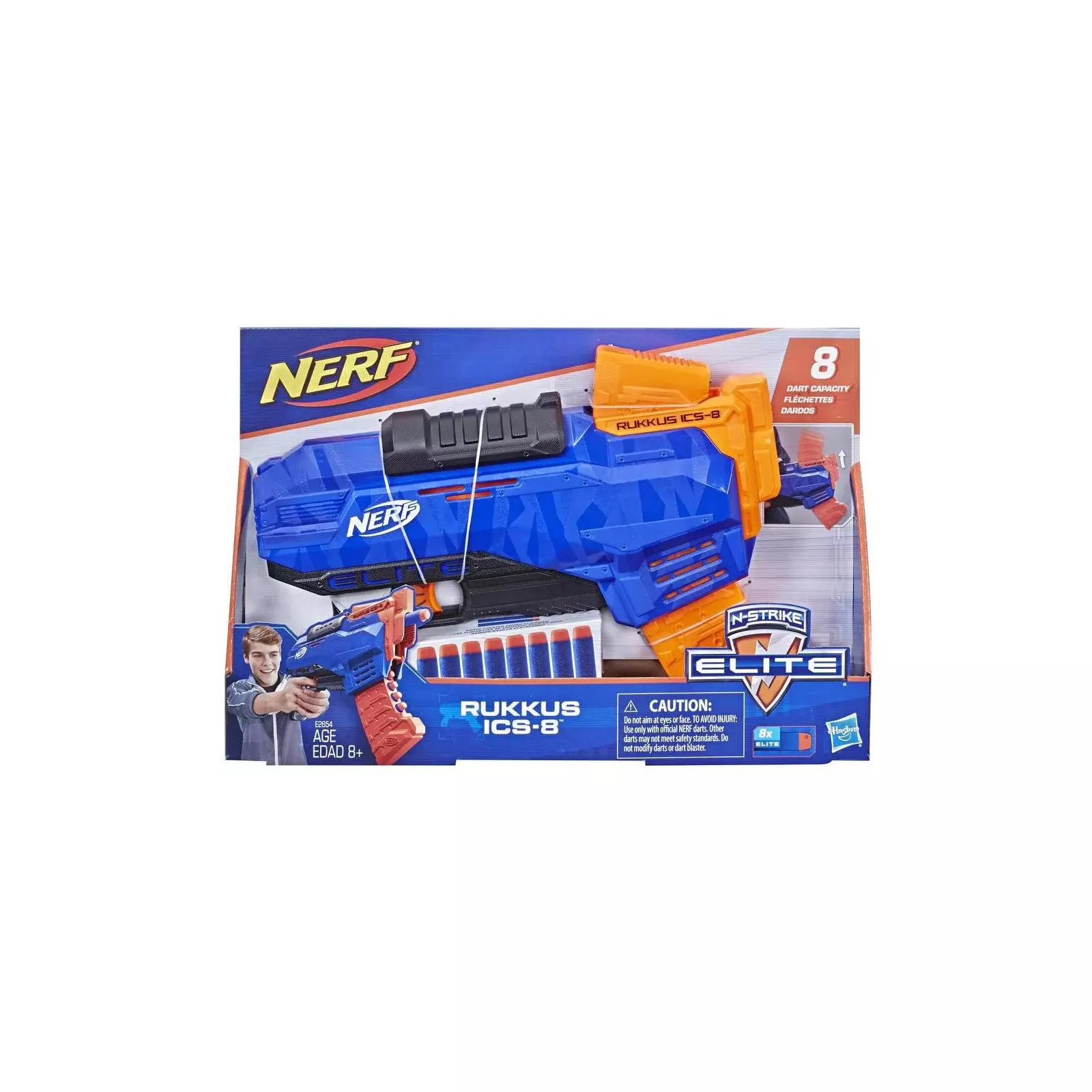 NERF Rukkus Ics-8 N-strike Elite E2654 Includes 8 Darts for sale