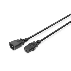 Barošanas pagarinātājs Diverse Digitus AK-440201-018-S, IEC C14 uz IEC C13, 1.8 m, 10 A, 250 V, melns