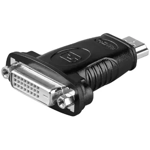 Goobay 68098 kabeļu spraudņu pāreja HDMI DVI-D Melns