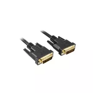 DVI Cable Sharkoon 2m DVI-D to DVI-D (24+1) Black