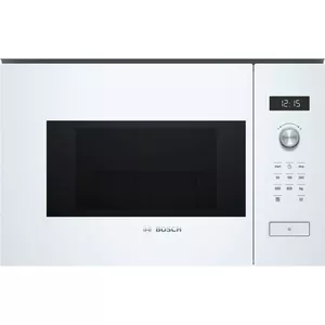 Built-in solo microwave Bosch Serie 6 BFL524MW0 — 800 W, 20 L, touch & rotary controls, white