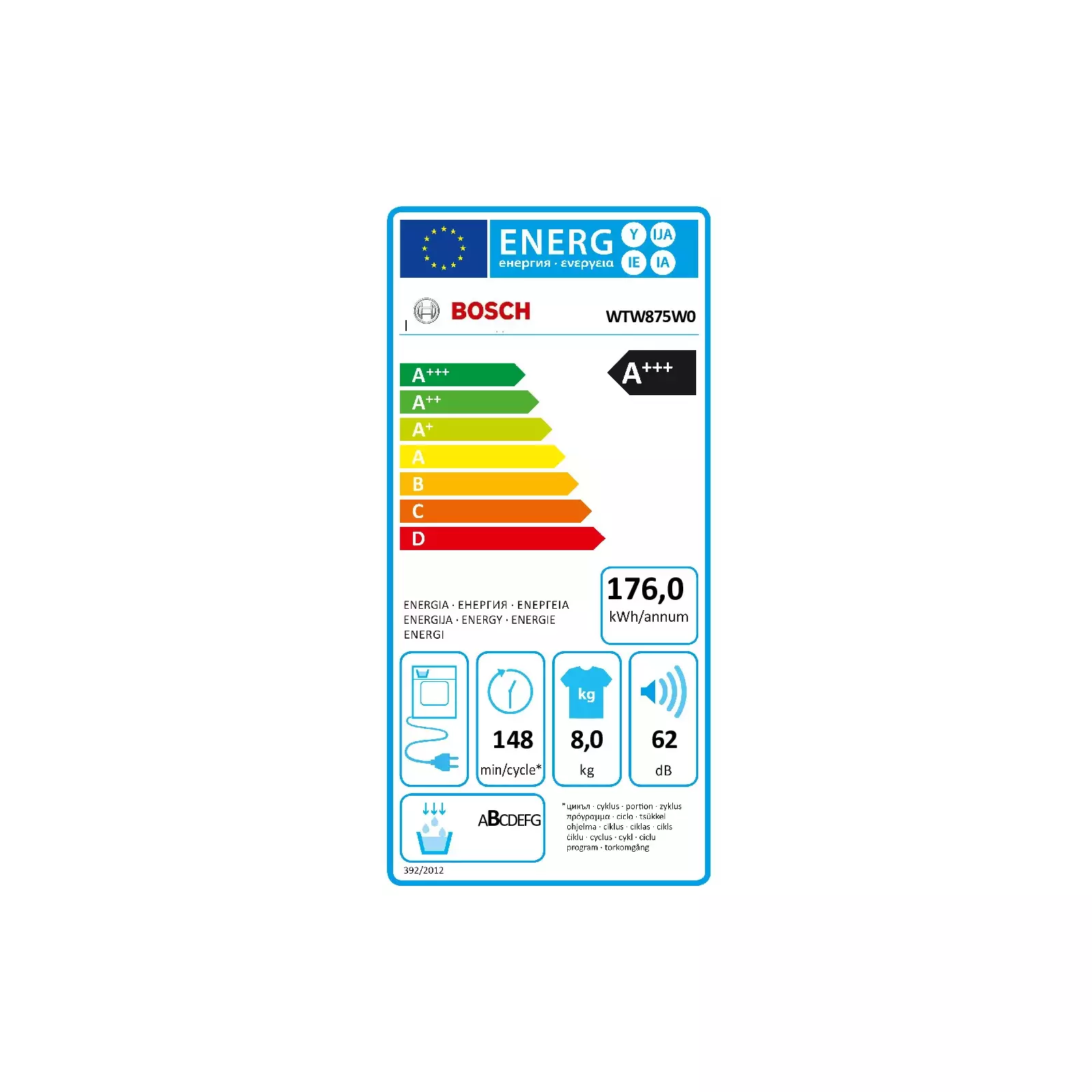 Bosch WTW875W0 Photo 6