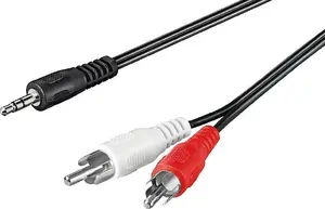 Stereo audio kabelis TECHLY 907545 — analogs 2×RCA uz 2×RCA, nebalansēts