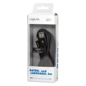 LOGILINK CU0134 USB 2.0 kabelis USB A → Micro‑USB B 2 m Photo 4