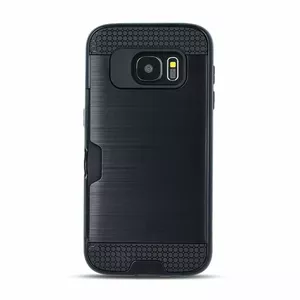 Kartes maciņš GreenGo priekš Samsung Galaxy S8, melns — plāns aizsargmacis ar karšu nodalījumu