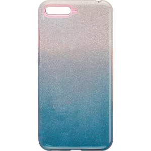 Phone case iLike 3in1 for Huawei Y6 2018 — Gradient Glitter Blue, protective cover with detachable components
