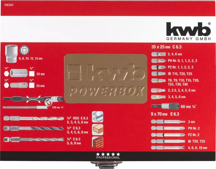 Drill bit set KWB 106300 Photo 2