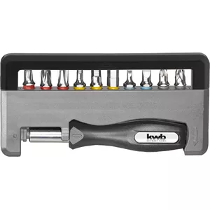 Screwdriver Bit Set KWB Industrial Steel Standard Handy Bit Box