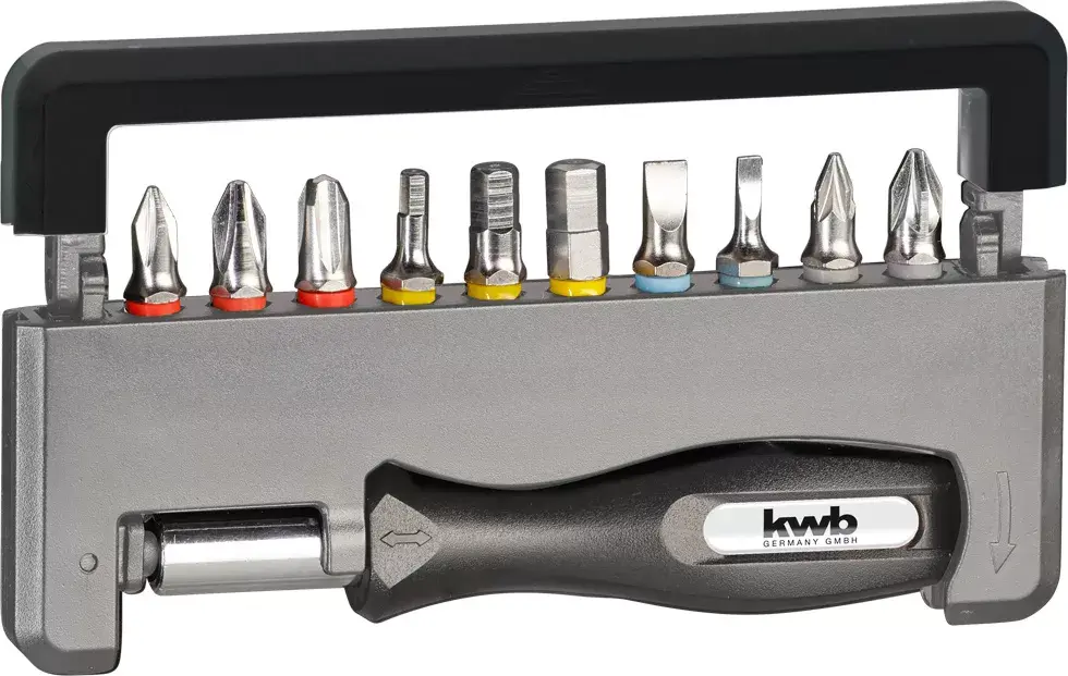 Screwdriver Bit Set KWB Industrial Steel Standard Handy Bit Box Photo 3