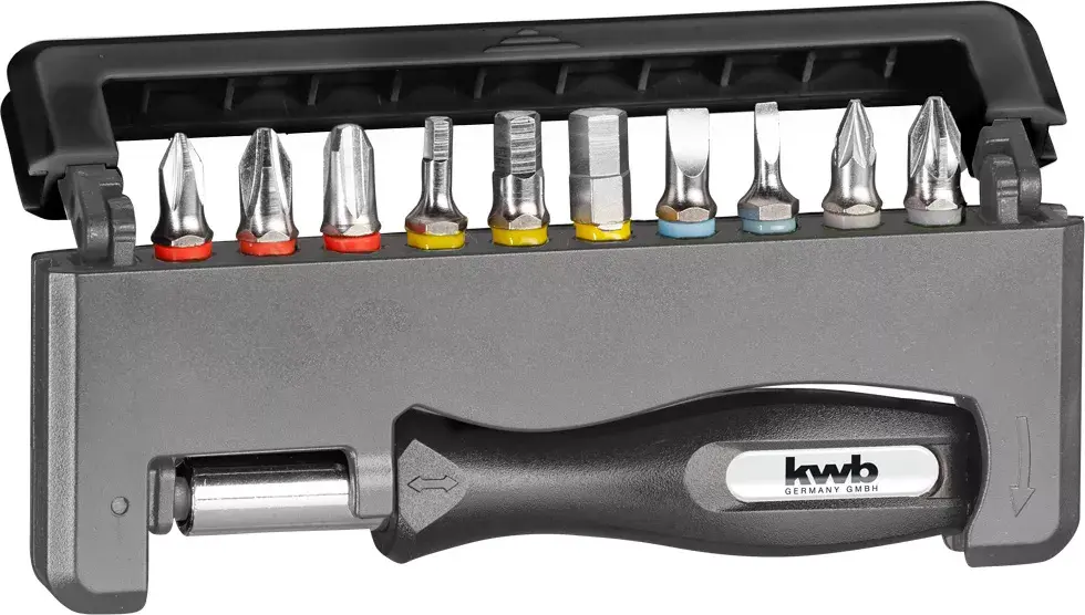 Screwdriver Bit Set KWB Industrial Steel Standard Handy Bit Box Photo 4