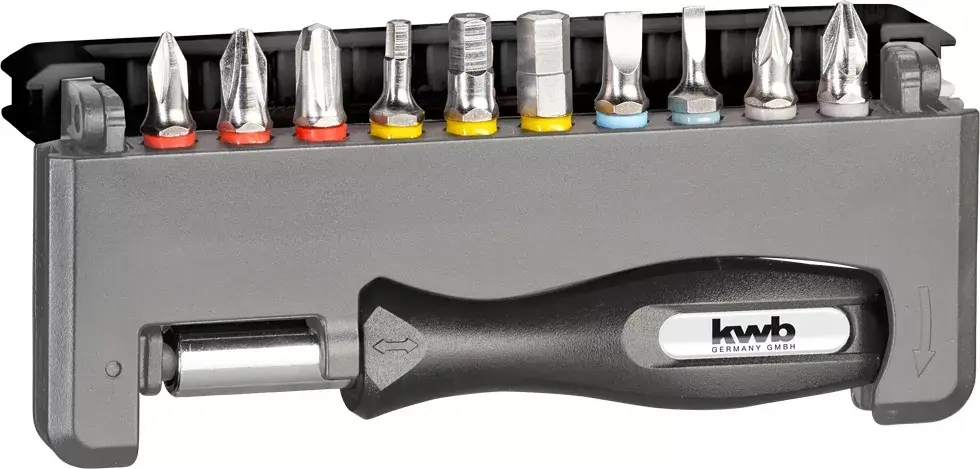 Screwdriver Bit Set KWB Industrial Steel Standard Handy Bit Box Photo 5
