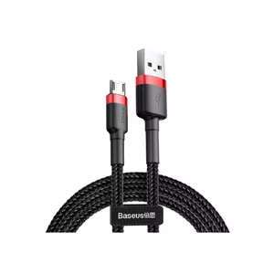 USB A to Micro‑USB A cable Baseus Cafule 2 m, 1.5 A, Black/Red