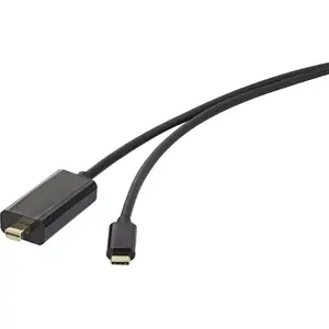 Video Cable Adapter Renkforce RF-3421684 5m USB Type-C Mini DisplayPort Black