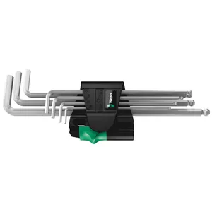 L-shaped hex key set Wera 05022101001, metric, 7 pcs, compact pocket-sized set