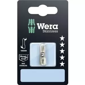 Screwdriver bit Wera PZ 2 3855/1 TS SiS stainless steel D 6.3, 1 pc