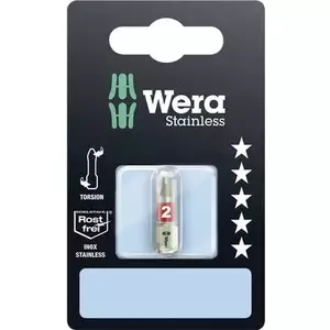 Screwdriver Bit PH2 Wera 3851/1 TS SiS Stainless Steel D 6.3, 1 pc