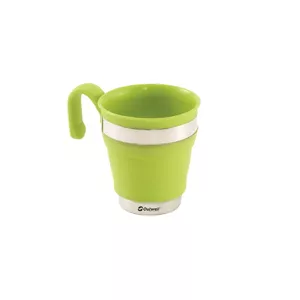 Saliekama krūze Outwell Collaps Lime Green no silikona un nerūsējošā tērauda