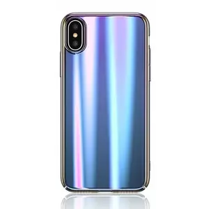 Protective hard case usams for iPhone X / XS, blue, rigid shell, camera and button cutouts