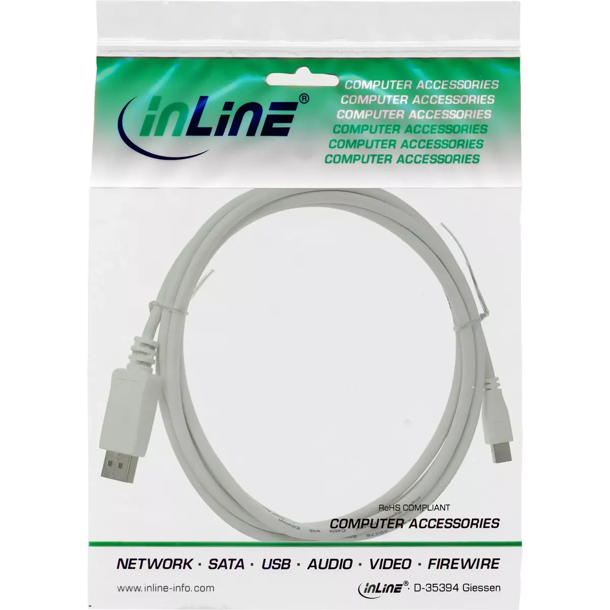 Mini DisplayPort to DisplayPort Cable InLine 17133 Photo 2