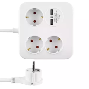 Power Extension REV 12378109 1.4 m 3 AC outlet(s) Indoor White