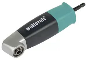 Угловой редуктор для отвертки Wolfcraft 4688000, шестигранный хвостовик 6,35 мм, момент 13 Н·м, 400 об/мин, чёрный