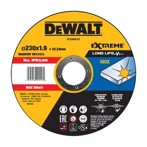 Cutting disc for angle grinder DeWalt DT43909-QZ, 1 piece
