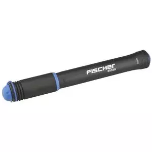 Мини-насос для велосипеда FISCHER FLEX чёрно-синий с соединительным шлангом, ручной портативный насос для клапанов Presta и Schrader