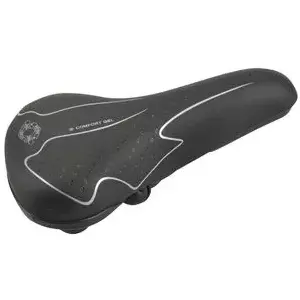 Velosēdeklis FISCHER Trekking 85652 ar elastomēru amortizāciju, melns/balts
