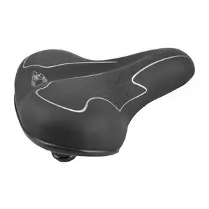Велоседло FISCHER Touren-Fahrradsattel Elastomer Black/White с оптимальной адаптацией к телу