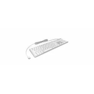 KeySonic KSK-8022MacU tastatūra USB QWERTZ Vācu Sudrabs, Balts