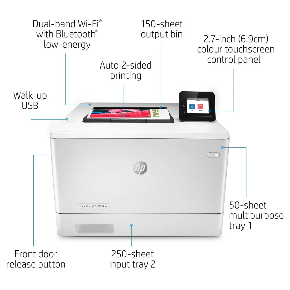 Принтер HP Color LaserJet Pro M454dw Photo 8