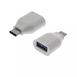 M-Cab 2200038 kabeļu spraudņu pāreja USB C USB A Balts