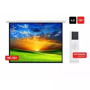 Projection screen MACLEAN MC-552 motorized 150" (3.81 m) 4:3, matte white, ceiling/wall mount