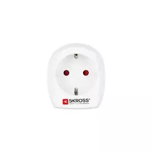 Skross 1.500230-E power plug adapter Type D (UK) Type C (Europlug) White