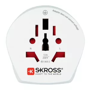 Skross 1.500210-E elektriskās kontaktdakšas adapters Tips F Universāls Balts