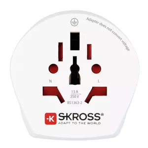 Skross Combo World to Israel elektriskās kontaktdakšas adapters Balts